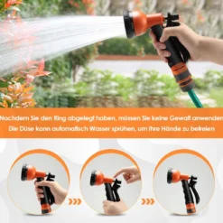 Gartenschlauch-Aufroller mit Wandhalterung 180˚ drehbare Halterung 1/2 Zoll 15m + 1m