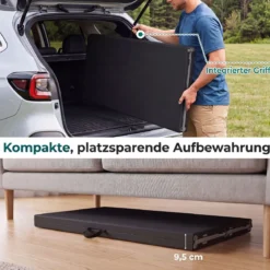 Gartentisch Klappbar 244 x 75 cm Campingtisch mit Tragegriff XXL für 10 Personen Schwarz
