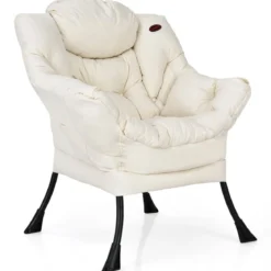 Gepolsterter Sessel mit Armlehnen & Seitentasche Relaxsessel Loungesessel Fernsehsessel