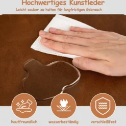 Gepolsterter Sessel mit Armlehnen Loungesessel mit Abnehmbarem Rückenkissen Relaxsessel Braun