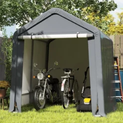 Gerätehaus Fahrradgarage Geräteschuppen Zeltgarage Garagenzelt Lagerzelt 195 x 240 x 214 cm