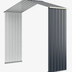 Gerätehaus Metall Erweitert-213 x 191 x 195 cm Geräteschuppen abschließbar Gartenhaus mit 4 Luftschlitzen