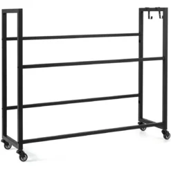 Getränkekistenregal aus Stahl Kistenregal mit Ablagen für 6 Kisten104 x 32 x 89 cm Schwarz