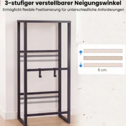 Getränkekistenregal für 2 Kisten Getränkeregal aus Metall mit Offenes Ablagefach & 2 Hauptfächer