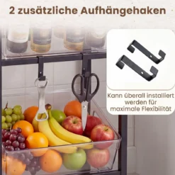 Getränkekistenregal für 2 Kisten Getränkeregal aus Metall mit Offenes Ablagefach & 2 Hauptfächer