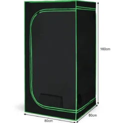 Gewächshaus Darkroom Growzelt Zuchtschrank 80 x 80 x160 cm