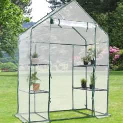 Gewächshaus Foliengewächshaus Treibhaus Pflanzenhaus Tomatenhaus 143 x 73 x 195 cm