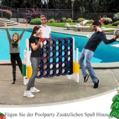 4-Gewinnt-Riesen-Spielset für Kinder und Erwachsene 120 x 42 x 104 cm Grau + Dunkelblau