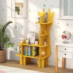 Giraffe Bücherregal für Kinder Spielzeug-Aufbewahrungsorganisator mit offenen Regalen
