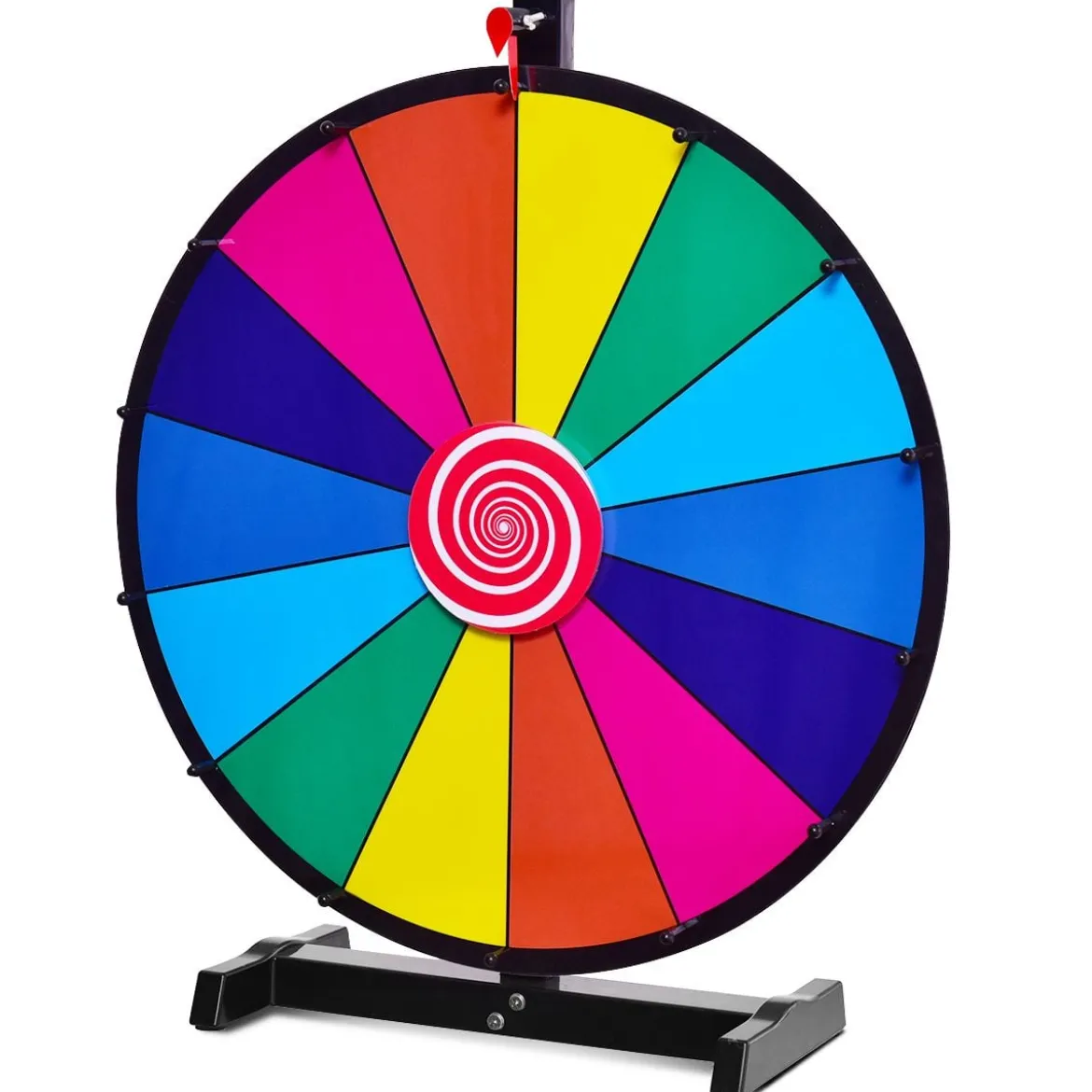 24" Glücksrad Spielzeug Farbe Rad Spiele für Lotteriespiele Wortspiele φ60cm
