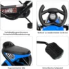 Go-Kart mit Pedalen Kinderfahrzeug mit 4 Rädern & Anti-Rutsch-Streifen Blau