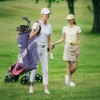 Golfbag mit 14 er Unterteilung & Tragegurt & Regenhaube & 11 Taschen Leichtes Golf Cart Bag Violett