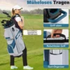 Golfbag mit 14 er Unterteilung & Tragegurt & Regenhaube & 11 Taschen Leichtes Golf Cart Bag Marineblau
