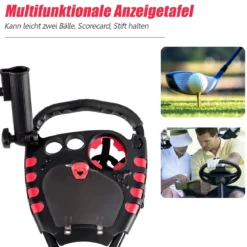 Golf Cart 4 Räder klappbares Golf Cart multifunktionales und bequemes Golf Cart Golfwagen mit verstellbarem Griff