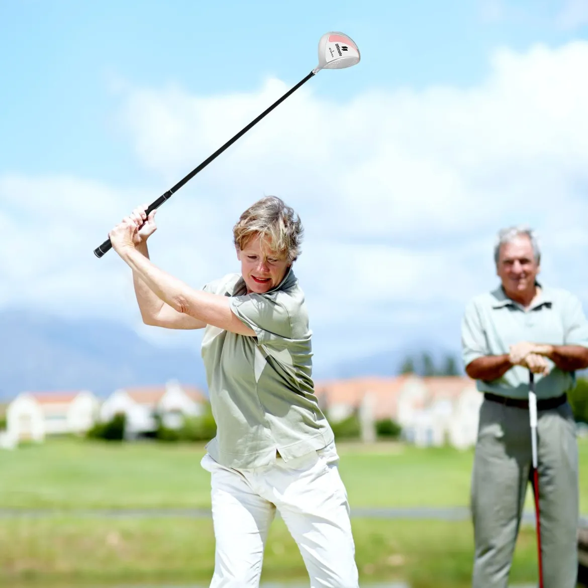 Golf Driver für Damen 460CC Golfschläger aus Aluminium für Rechtshänder mit Schlägerhaube & Graphitschaft