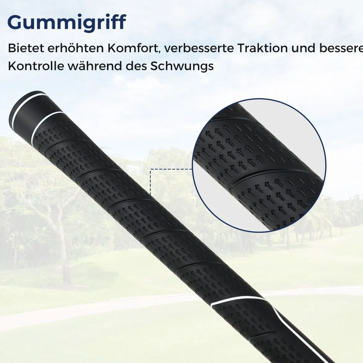 Golf Driver für Herren 460CC Golfschläger aus Aluminium für Rechtshänder mit Schlägerhaube & Graphitschaft