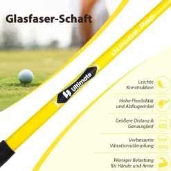 Golf #3 Fairway Holz für Kinder mit Schlägerhaube 34 Zoll 15 Grad Fiberglas-Schaft Golfschläger