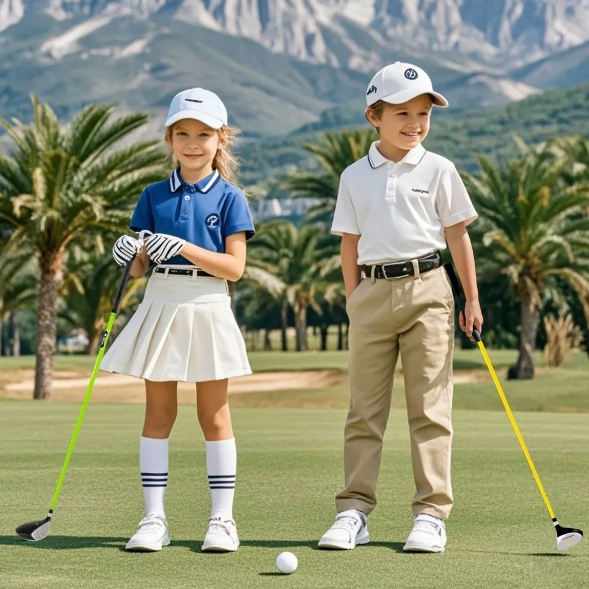 Golf #3 Fairway Holz für Kinder mit Schlägerhaube 34 Zoll 15 Grad Fiberglas-Schaft Golfschläger