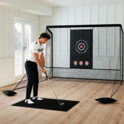 Golfnetz Golf-Übungsnetz mit Zielscheibe klappbaren Seitenteilen & Bodennetz 326 x 305 x 225 cm