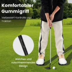 Golf Putter 89 cm Mallet-Putter aus Edelstahl mit Edelstahlkopf & Rutschfester Griff