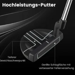 Golf Putter 89 cm Mallet-Putter aus Edelstahl mit Edelstahlkopf & Rutschfester Griff