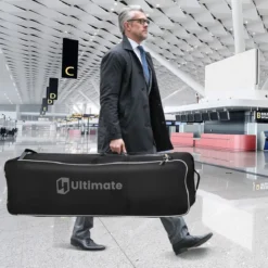 Golf Reisetasche aus Oxford-Gewebe mit Rädern & Schlüssel & Namenskartenhalter Golfbag