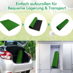 Golf-Schlagmatte Standard-Golf-Übungsmatte mit Echtem Gefühl 1,5 x 1 m Grün
