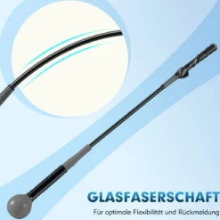 Golfschwungtrainer-Hilfe 80cm Golf Trainingshilfe mit Gewichts-Kopf für Griff Rhythmus Flexibilität Balance Grau