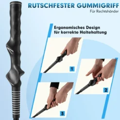 Golfschwungtrainer-Hilfe 100cm Golf Trainingshilfe mit Gewichts-Kopf für Griff Rhythmus Flexibilität Balance Grau