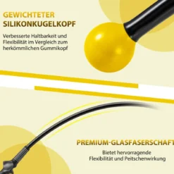 Golfschwungtrainer-Hilfe 100cm Golf Trainingshilfe mit Gewichts-Kopf für Griff Rhythmus Flexibilität Balance Gelb