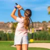 Golfschwungtrainer-Hilfe 80cm Golf Trainingshilfe mit Gewichts-Kopf für Griff Rhythmus Flexibilität Balance Gelb