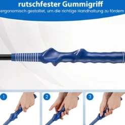Golf Schwungtrainer mit Rutschfestem Griff Golf-Trainingshilfe Warm-up Übungsgerät Blau