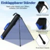 Golf-Standtasche Golfbag mit 2 er Unterteilung & Regenhaube Golftasche leicht mit Schultergurt Blau