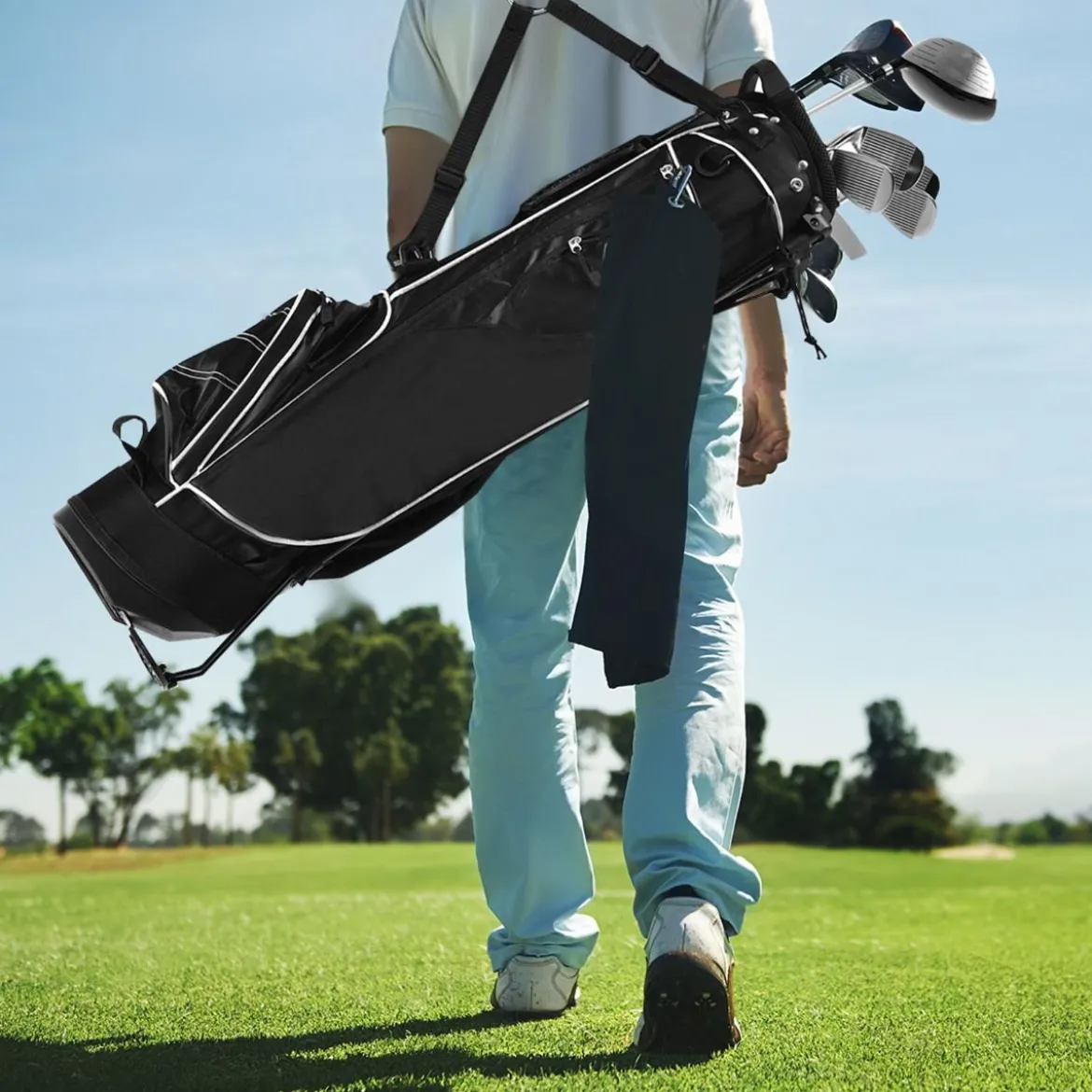 Golftasche 9 inch Golfbag Pencil Bag Profi-Reisebag Ständerbag mit Kopfteil und Tragegurt