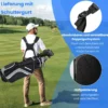 Golftasche mit 14-facher Schlägereinteilung & 6 Taschen & Kühltasche & Regenhaube Grau