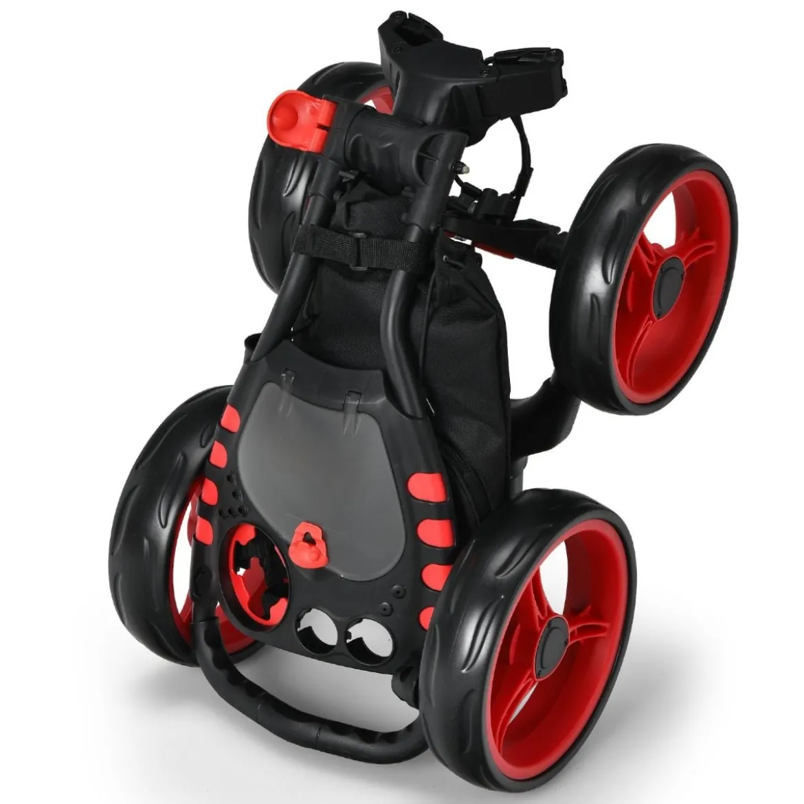 Golf Trolley 4 Rad Golftrolley Golfwagen Golf klappbar Golfcaddy Golf Push Cart aus Aluminum
