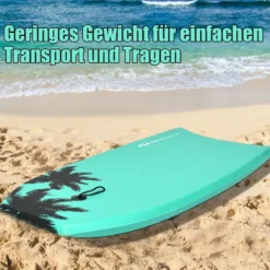Goplus Sup Board Kinder Bodyboard Surfbrett Surfboard Grün 104 x 52 x 6 cm