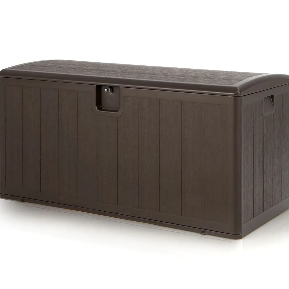Große Aufbewahrungsbox mit 400 L Kapazität Sonnengeschützte Truhe 127,5 x 64 x 64 cm Braun