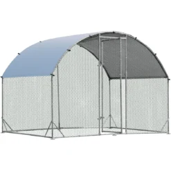 Großer Hühnerstall aus verzinktem Metall mit wasserdichter Abdeckung für draußen 190 x 280 cm