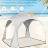 Großes Outdoor-Überdachungszelt Sonnenschutz mit Tragetasche für 6-8 Personen Weiß