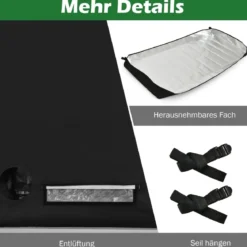 Growzelt Zuchtschrank Pflanzenzucht Gewächszelt 120 × 60 × 180 cm Schwarz