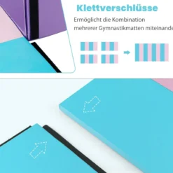 Gymnastikgerät 7 in 1 Kinder Kletterwand mit Gymnastikmatte Blau