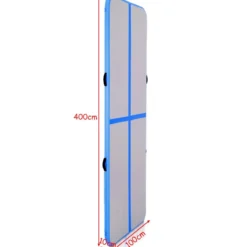 Gymnastikmatte Aufblasbar Tumbling Matte Trainingsmatte Blau/Rosa/Schwarz 400 x 100 x 10 cm
