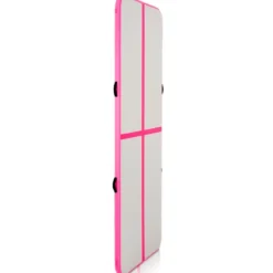 Gymnastikmatte Aufblasbar Tumbling Matte Trainingsmatte Blau/Rosa/Schwarz 400 x 100 x 10 cm