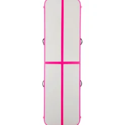 Gymnastikmatte Aufblasbar Tumbling Matte Trainingsmatte Blau/Rosa/Schwarz 400 x 100 x 10 cm
