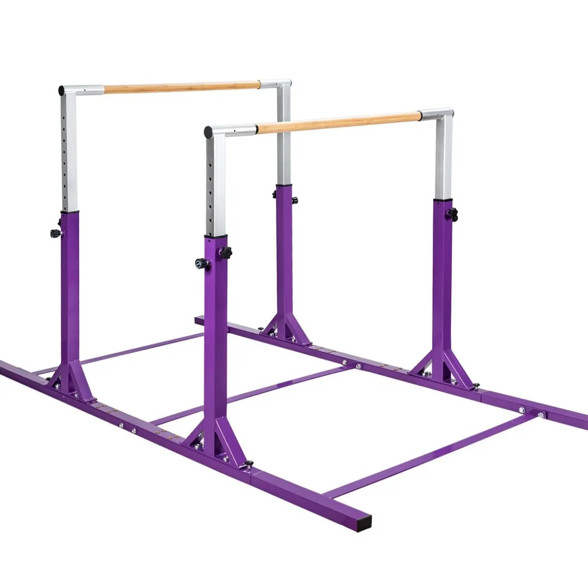 Gymnastikstangen Reckstange Turnbarren mit einstellbarer Breite 250 x 132 x 140 cm Violett