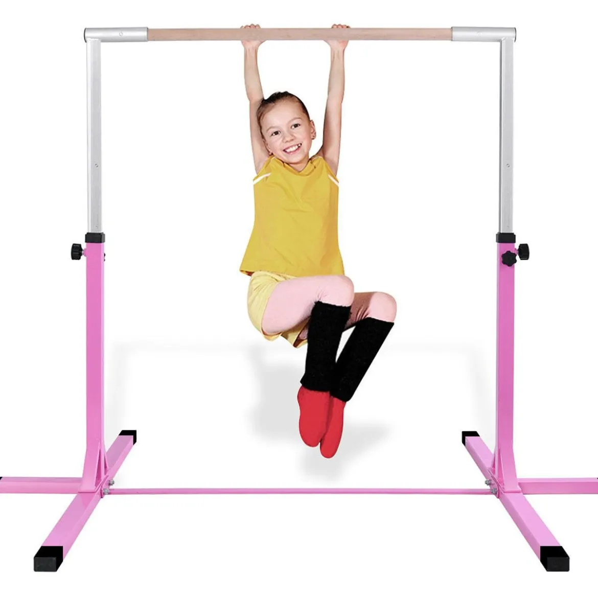 Gymnastik Turnreck Höhenverstellbare Turnstangen Belastbare Reckstange Rosa/Blau/Lila
