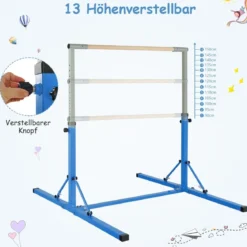 Gymnastik Turnreck Turnreck höhenverstellbar Turnstangen bis 100kg belastbar für den Innenbereich Rosa/Blau/Grün/Violett