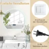 Halbrunder Badezimmerspiegel mit 3-farbigen LED-Leuchten Dimmbarer Kosmetikspiegel