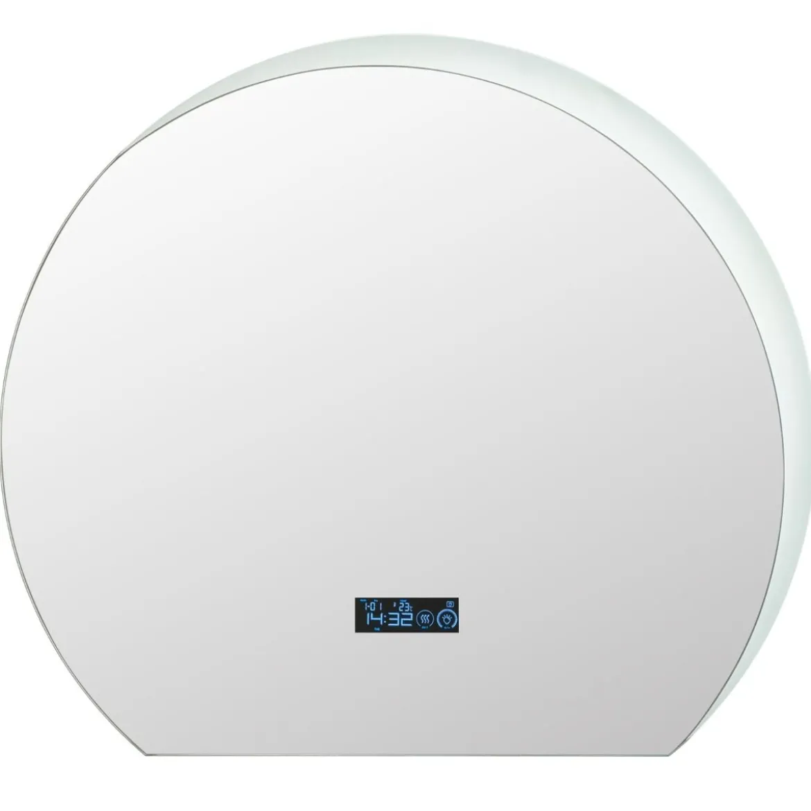 Halbrunder Badezimmerspiegel mit 3-farbigen LED-Leuchten Dimmbarer Kosmetikspiegel